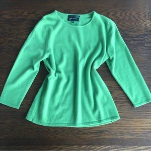 lime green cashmere sweater
